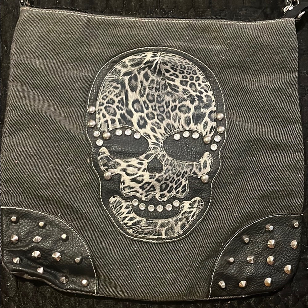 Studded Skull Design Bag